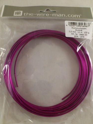 Fil aluminium pink 2mmx12m